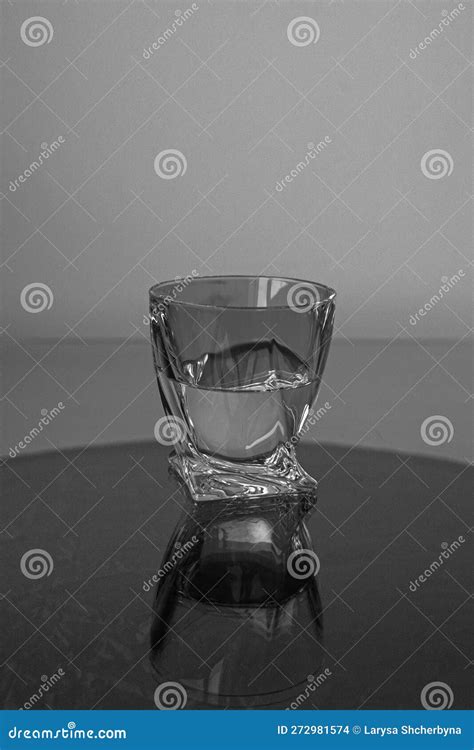 Clean Water in a Non-standard Glass Stock Photo - Image of composition ...