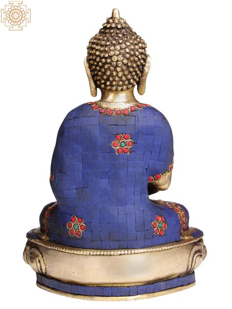 Lord Buddha With Pinda Patra With Superfine Inlay Work In Brass