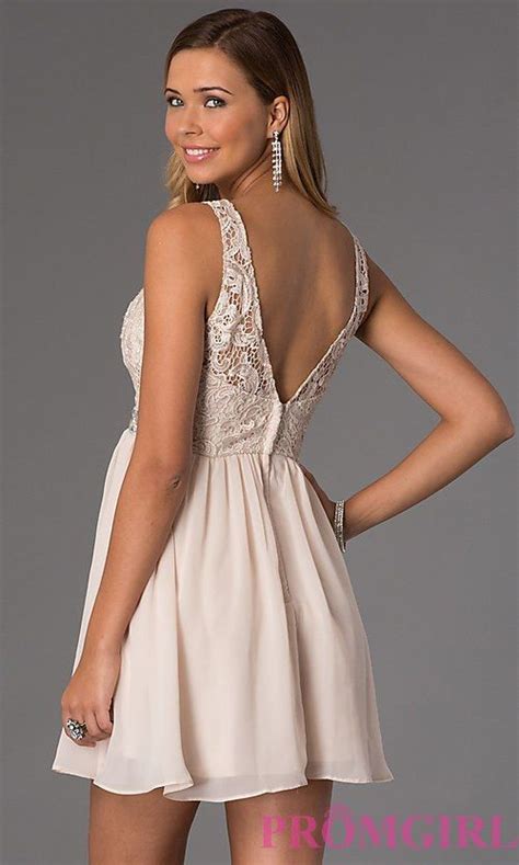 Image Of Lace Bodice Sleeveless Chiffon Party Dress Style Mq 836564