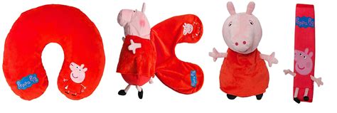 2 in 1 Peppa Pig Plush Toy Travel Pillow & Car Seat Belt Pad Accessory ...