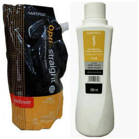 500 Ml Matrix Opti Straight Hair Straightening Cream And 500 Ml