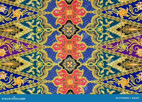 Batik Sarong Pattern Background In Thailand Traditional Batik Stock