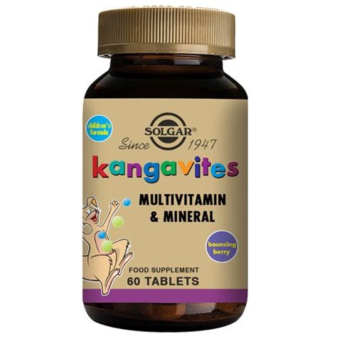 KANGAVITES MULTI FRUTAS DEL BOSQUE 60 COMPRIMIDOS MASTICABLES SOLGAR