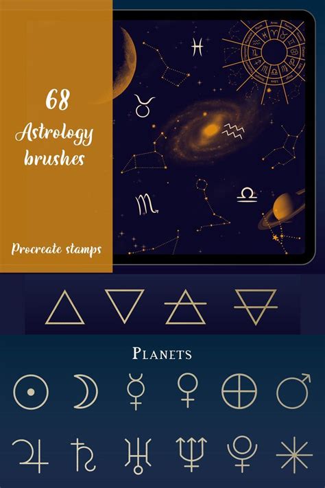 Procreate Astrology Set Zodiac Sign Brush Zodiac Tattoo Procreate