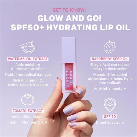 Naked Sundays Glow Go Lip Oil SPF Original Lip Oil Lips Oils