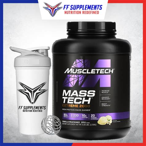 Muscletech Mass Tech Masstech Extreme Lbs Lbs With Ff Shaker