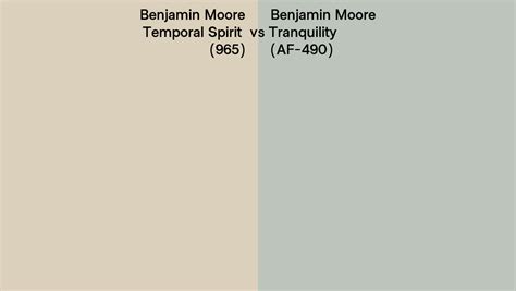 Benjamin Moore Temporal Spirit Vs Tranquility Side By Side Comparison