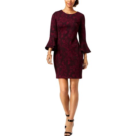 Tommy Hilfiger Womens Purple Bell Sleeve Floral Party Sheath Dress 4 Bhfo 6246 Ebay