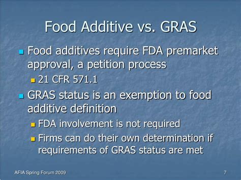 Ppt Substances Generally Recognized As Safe Gras For Use In Feed