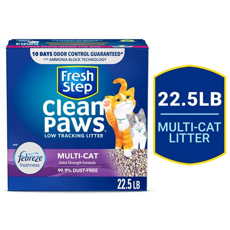 Paws Multi Cat Scented Litter With Febreze Clumping Cat Litter 22 5 Lb Ebay