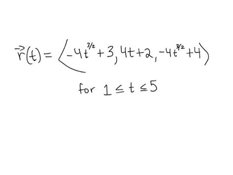 Solved R T −4t3 2 3 4t 2 −4t3 2 4 For 1≤t≤5