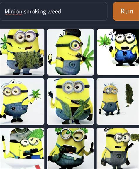 Minion smoking weed : r/weirddalle