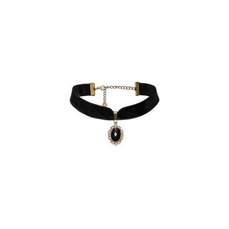 Velvet Stone Choker Black Liked On Polyvore Featuring Jewelry