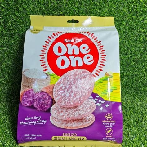 Bánh gạo One One Ngọt dịu nhẹ 150g Khoai Lang tím 166g Shopee Việt Nam