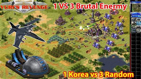 Yuris Revenge Cncnet Heartland Map 1 Vs 3 Brutal Enermy Korea Vs Random Superweapon Youtube