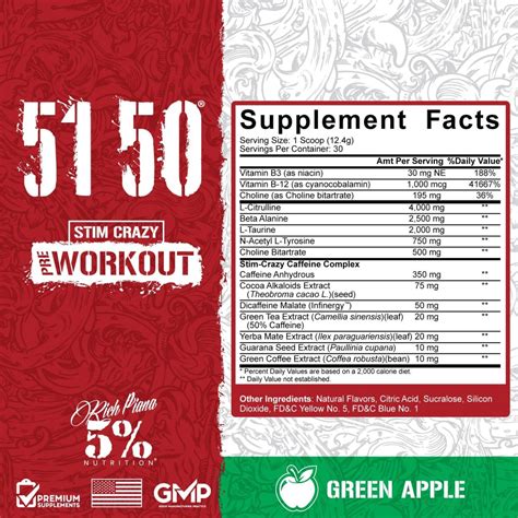 5150 Pre Workout Rich Piana Supplements Horizon Supplements