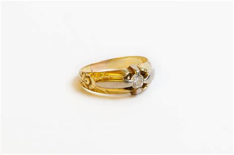 Anillo Oro 18 K Y Brillante Zorrilla