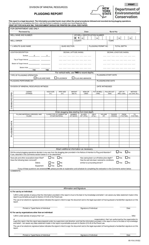 Form 85 15 8 Fill Out Sign Online And Download Fillable Pdf New York Templateroller