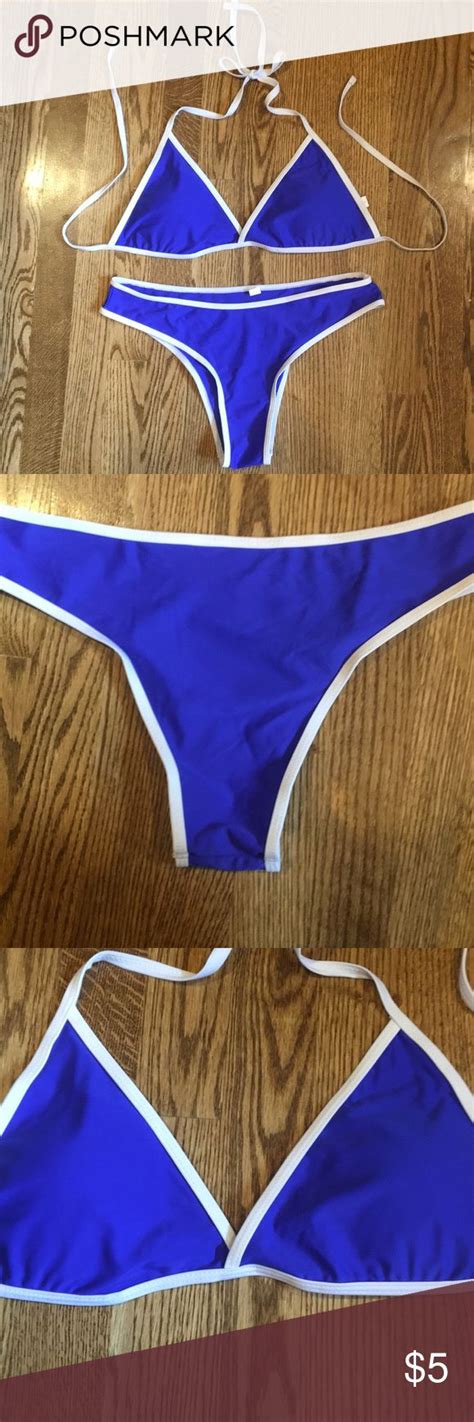 Sale Nwot Blue And White Bikini Blue And White Bikini Bikinis