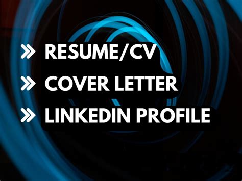 A Professional Resume Cv Cover Letter And Linkedin Profile Optimization