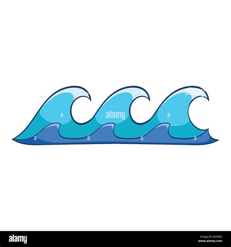 Small waves icon. Cartoon illustration of small waves vector icon for ...