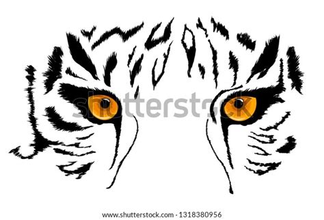 Tiger Eyes Mascot Vector Illustration Isolated Stock Vector Royalty