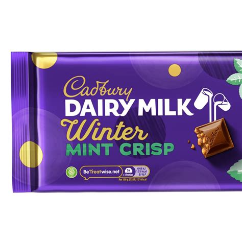 Cadbury Dairy Milk Winter Mint Crisp Chocolate Bar 360g Wilko