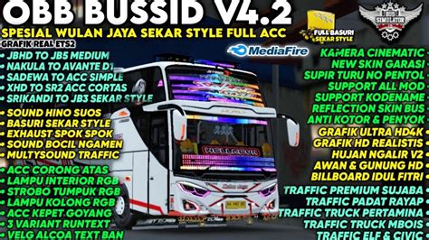 UPDATE OBB BUSSID V4 2 SPESIAL SEKAR STYLE FULL ACC Grafik Hd