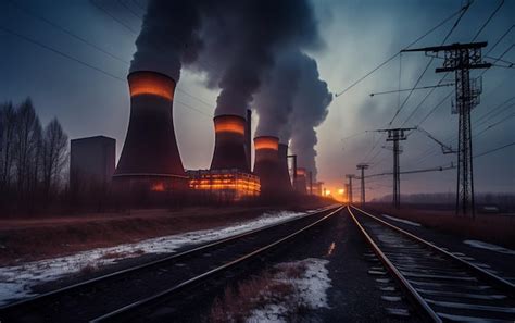 Premium AI Image Araffe Smoke Billows From A Coal Fired Power Station