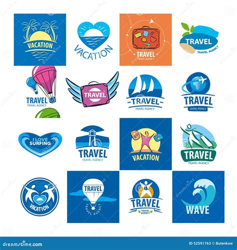 Colecci N De Logotipos Del Vector Para El Viaje Y El Turismo