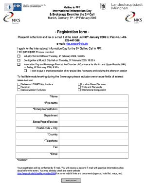 Fillable Online Dlr Galileo In Fp Fax Email Print Pdffiller