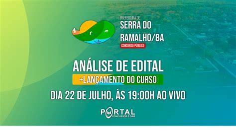 CONCURSO SERRA DO RAMALHO BA ANÁLISE DE EDITAL LANÇAMENTO DO CURSO