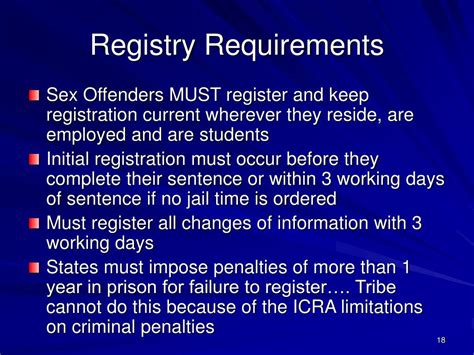 Ppt Sex Offender Registration And Notification In Indian Country