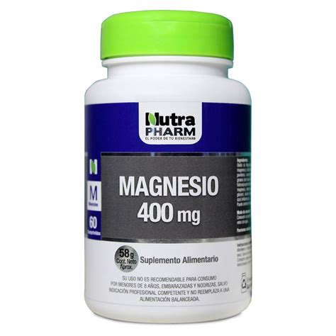 Magnesio 400 Mg Premium 60 Comprimidos Marca Nutrapharm Tremus