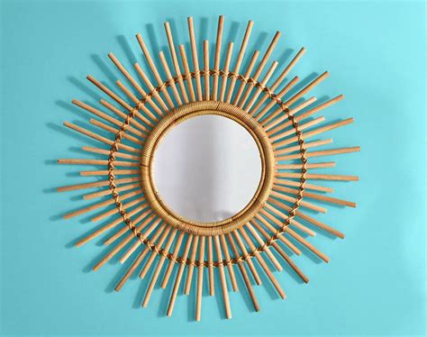 Miroir Soleil En Osier Miroir En Rotin Miroir Soleil Miroir Deco