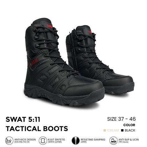 Jual Sepatu Tactical Boots Swat 8 Inch Sepatu PDL POL PP Sepatu