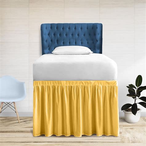 30 Inch Drop Length Dorm Room Bed Skirt Full Xl Lightweight Ruffled