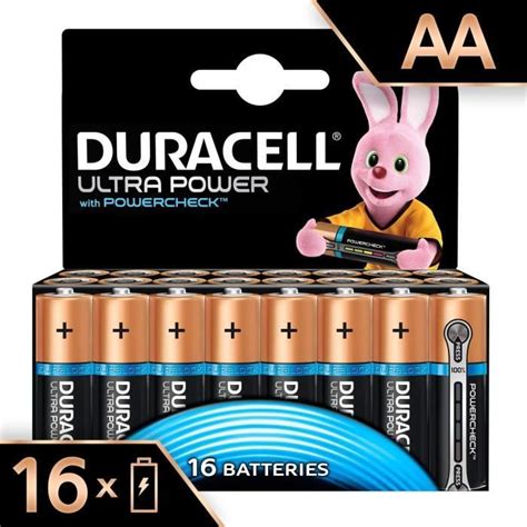 Duracell Ultra Power Piles Alcalines Type AA Lot De 16 Cdiscount