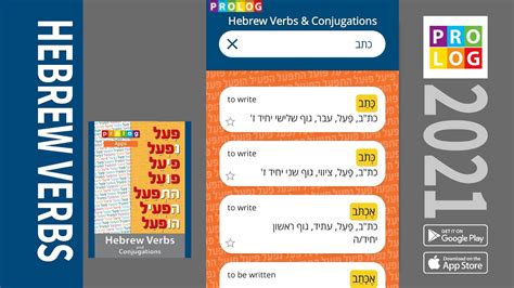 Hebrew Verbs And Conjugations Prolog 2021pealimeng Youtube