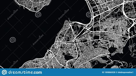 Urban Vector City Map Of Izmir Turkey Stock Vector Illustration Of