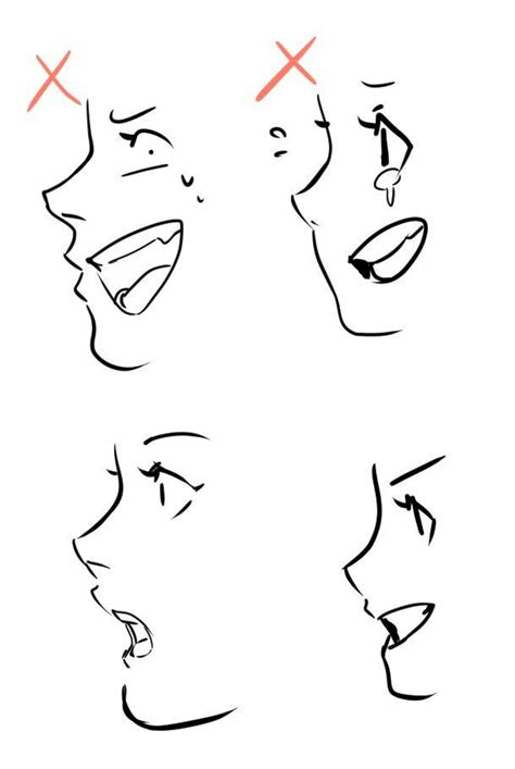 Just a reminder when drawing mouth on face side view. It pains me to ...