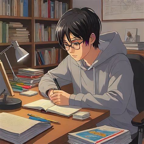 cozy study vibes  perfect anime boy inspiration