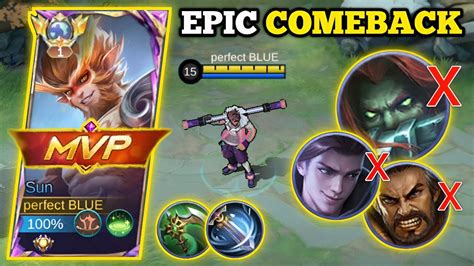 Semi Tank Sun Epic Comeback Sun Best Build And Emblem Mlbb