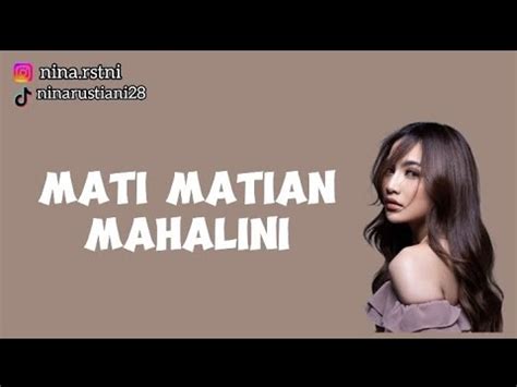 Mati Matian Mahalini Lirik Lagu YouTube