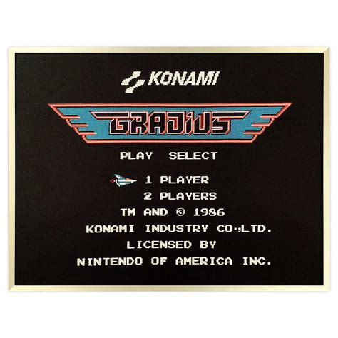 [FO] “Gradius” (NES -Konami, 1986) retro video game cross-stitch art ...