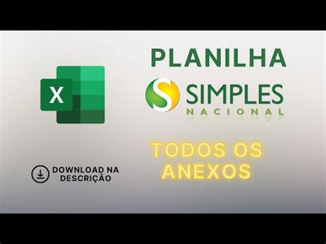 Planilha Cálculo Simples Nacional 2022 todos os anexos