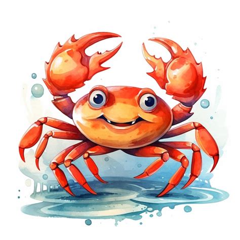 Premium Photo Cartoon Crab With Big Eyes And A Smile On Its Face