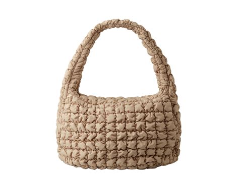 SASOM กระเปา COS Quilted Oversized Shoulder Bag Beige เชคราคาลาสด