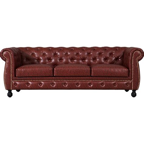 Chesterfield Sofa Sitzer In Braunem Pu Chesterfield Sofas