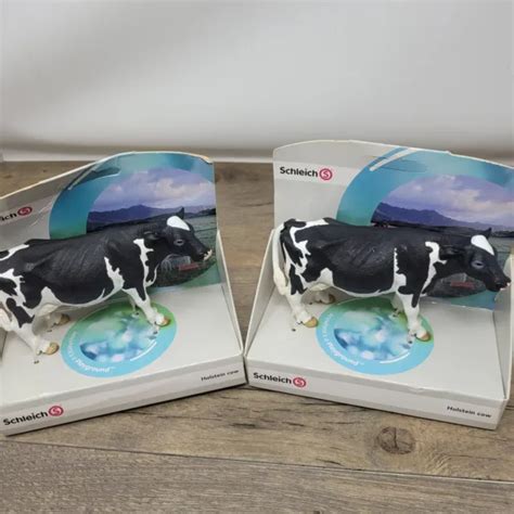 New Schleich Black And White Holstein Cow With Box Eur